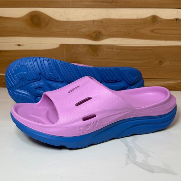Hoka Ora Recovery Slide 3 Purple/Blue Comfort Slip On Sandals US W 12/ M 10 - Picture 1 of 13